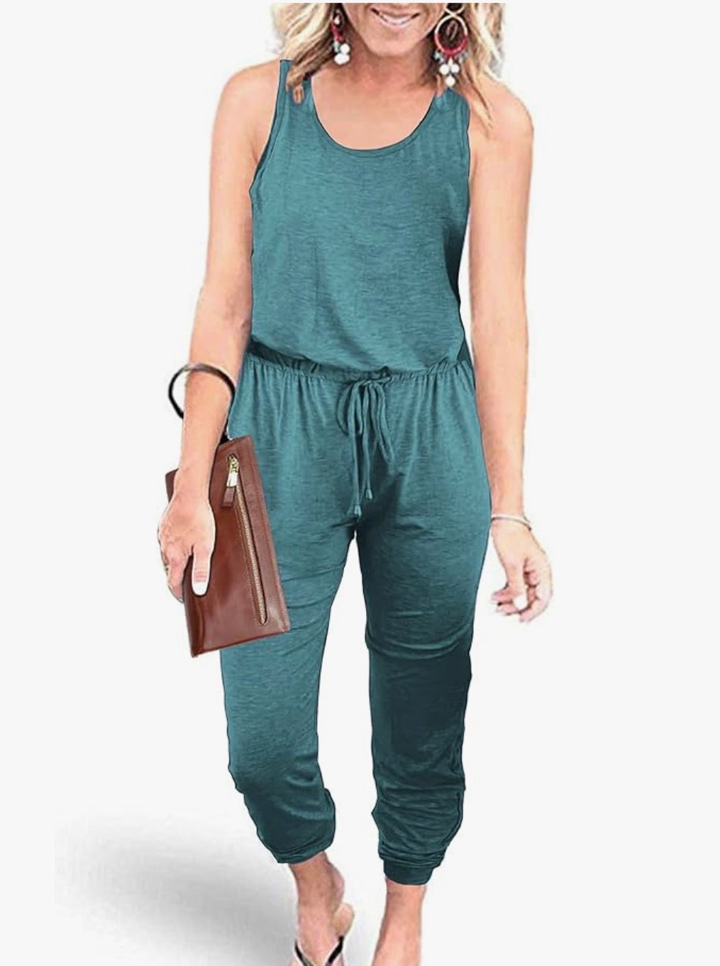 Scoop neck jumpsuit