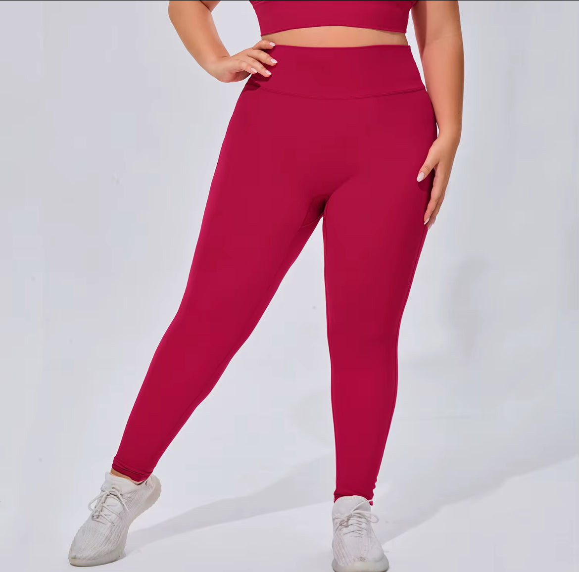 Curvy Strappy Back Bra and Legging Set