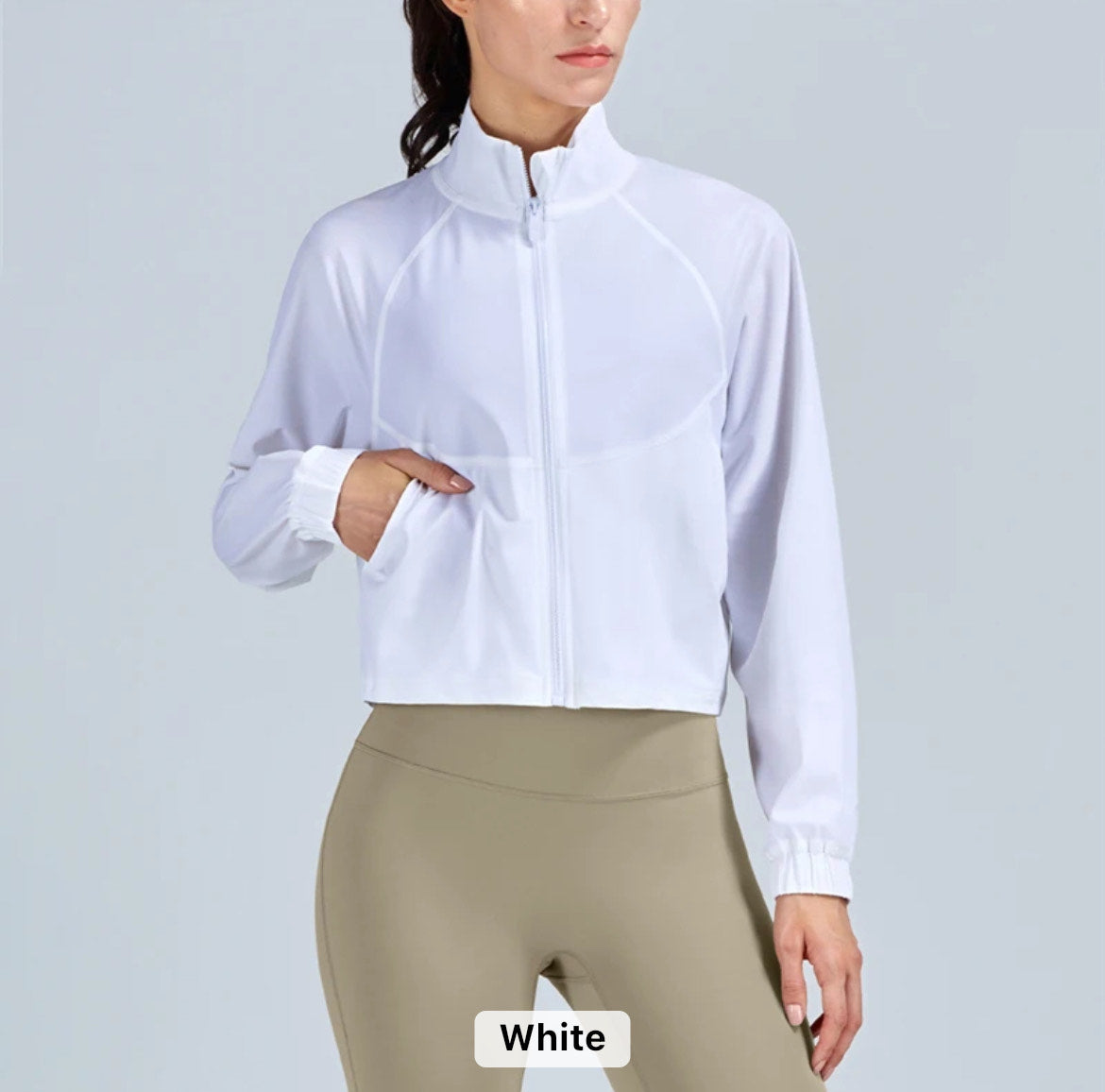 Womens Lightweight Full Zip Athletic Jacket