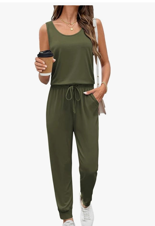 Scoop neck jumpsuit